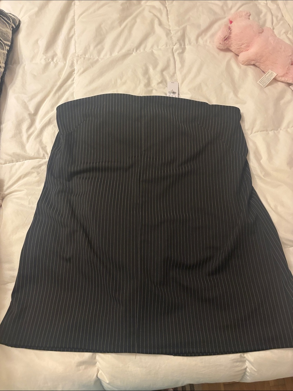 Express Black Pinstripe Mini Skirt